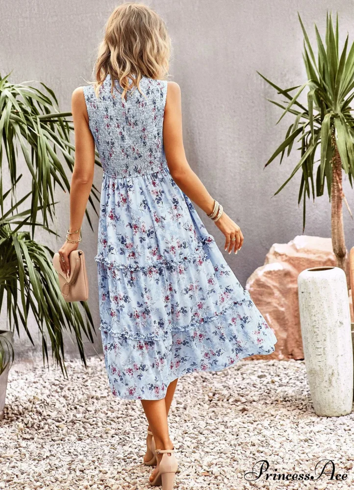WOMEN PRINT SLEEVE DRESS - Image 9