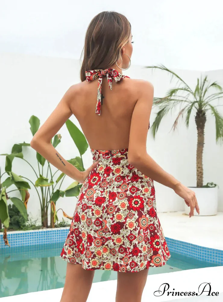 V-Neck Chiffon Beach Dress - Image 6