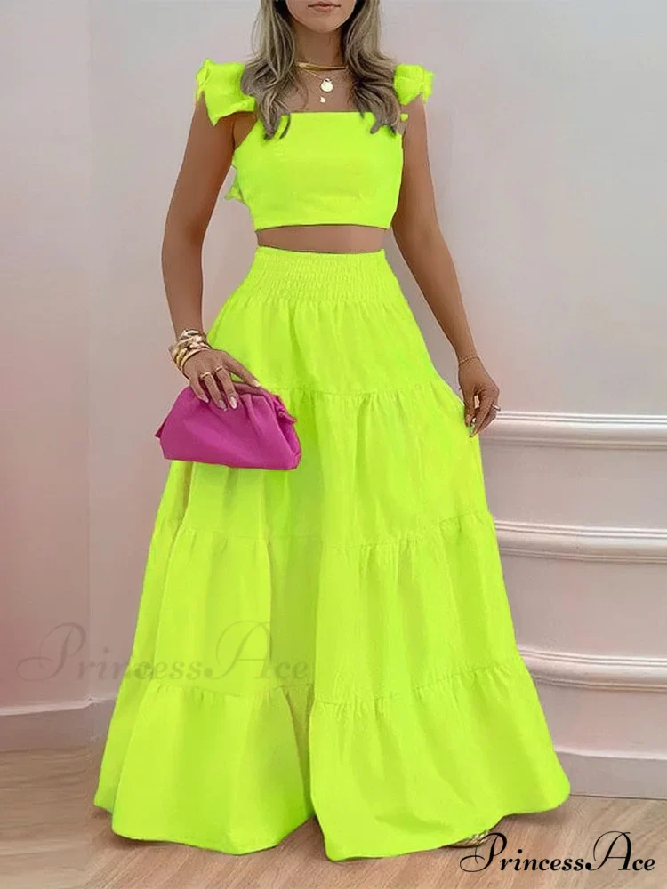 Mid Waist Swing Skirt and Career Two Piece Dress Suit - Image 4