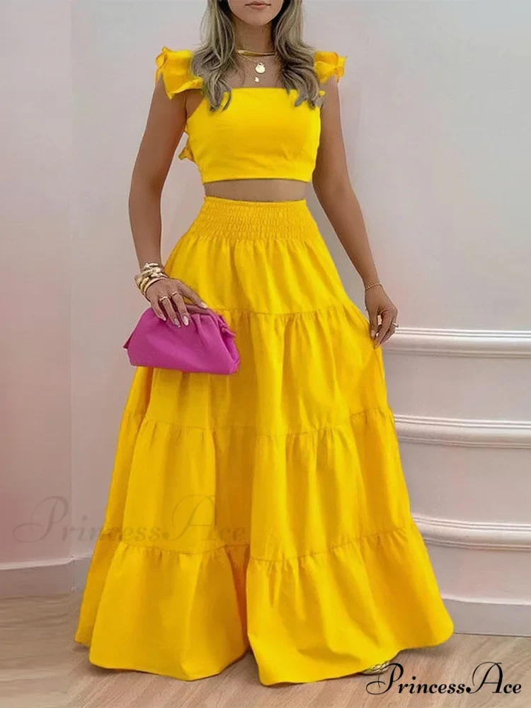 Mid Waist Swing Skirt and Career Two Piece Dress Suit - Image 5
