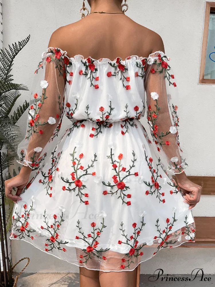 Lace Off-The-Shoulder Dress - Image 3