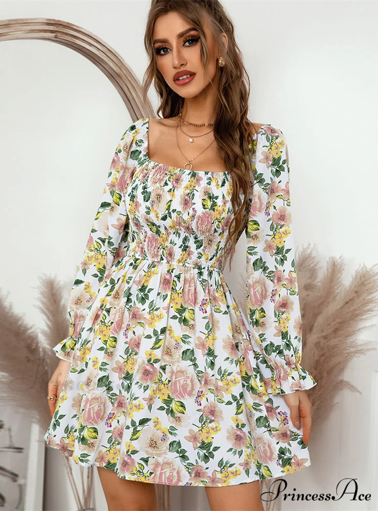Leaf Print Sleeveless Midi Dress - Image 3