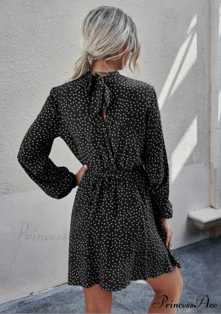 Ruffle Hem Shirt Dress with Pretty Print - Image 5