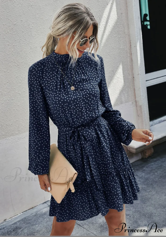 Ruffle Hem Shirt Dress with Pretty Print - Image 6