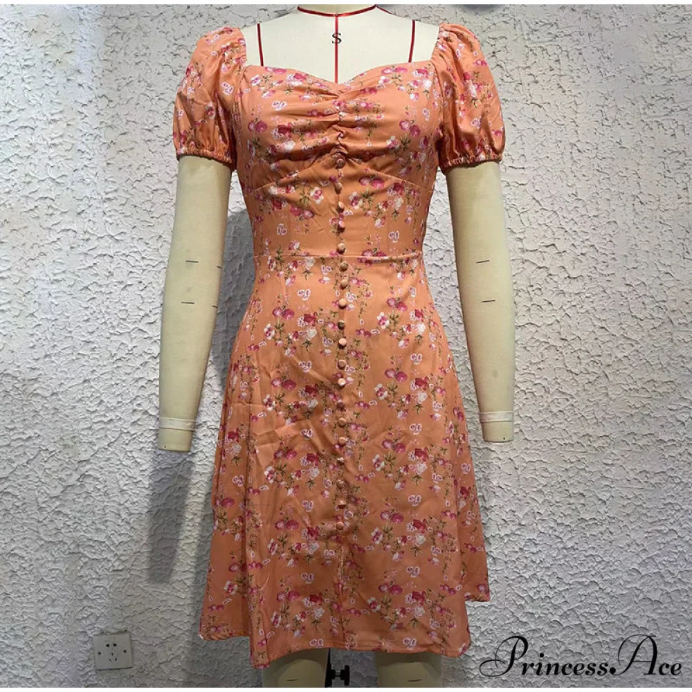 V-Neck Lace Up Lantern Sleeve Ruffles Dress - Image 11