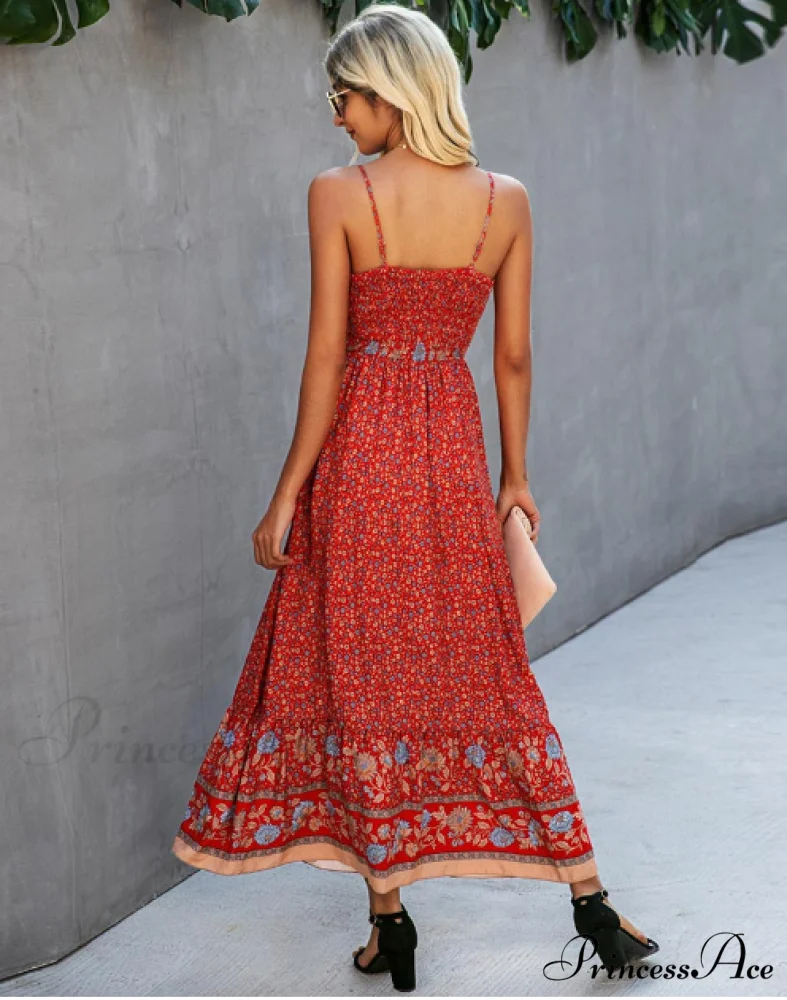 Women's Summer V-Neck Holiday Beach Dress - Image 4
