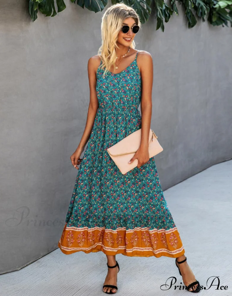Women's Summer V-Neck Holiday Beach Dress - Image 7
