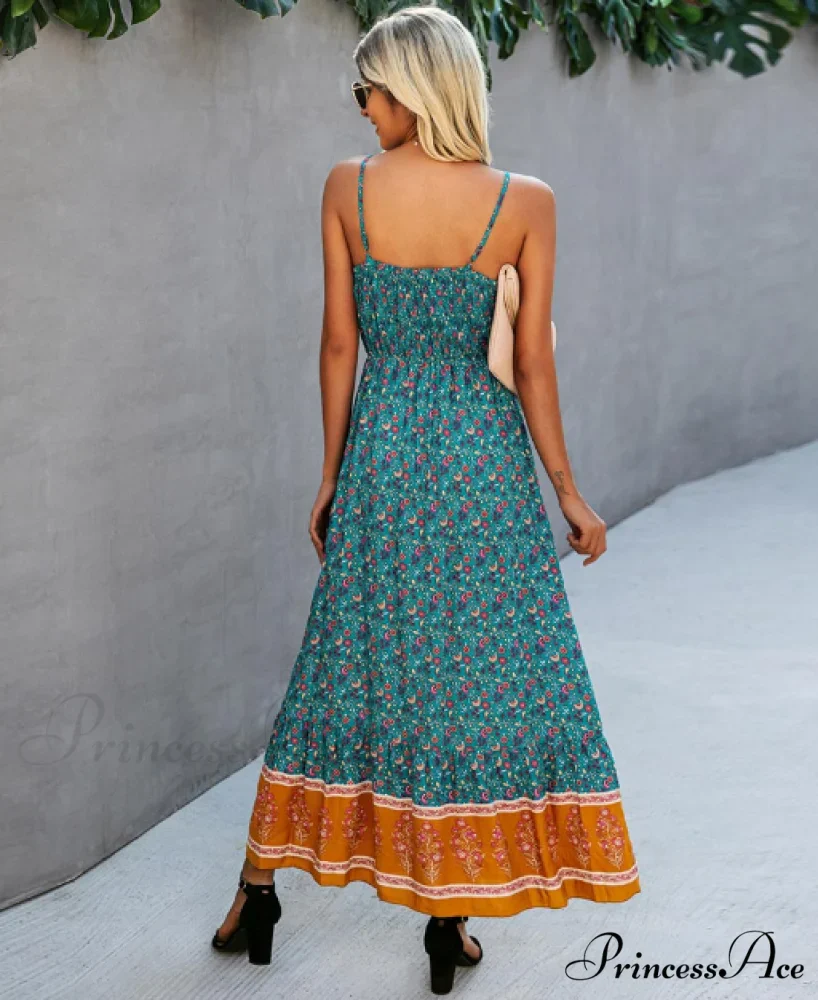 Women's Summer V-Neck Holiday Beach Dress - Image 8