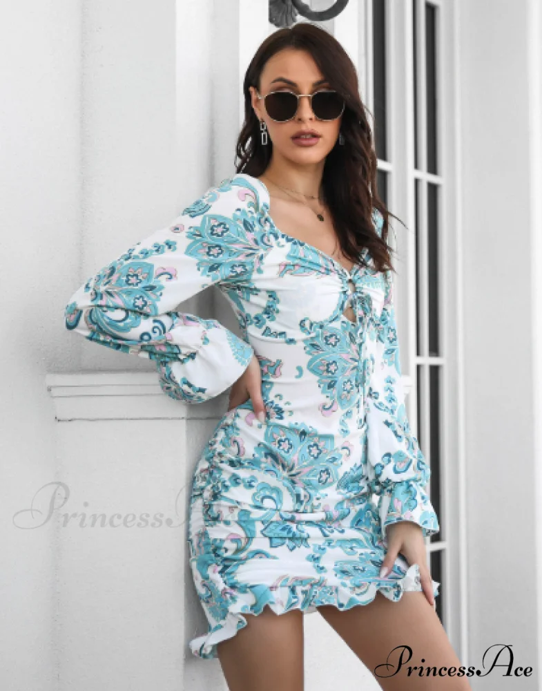 Ruffled Skirt with Printed Word Collar - Image 12