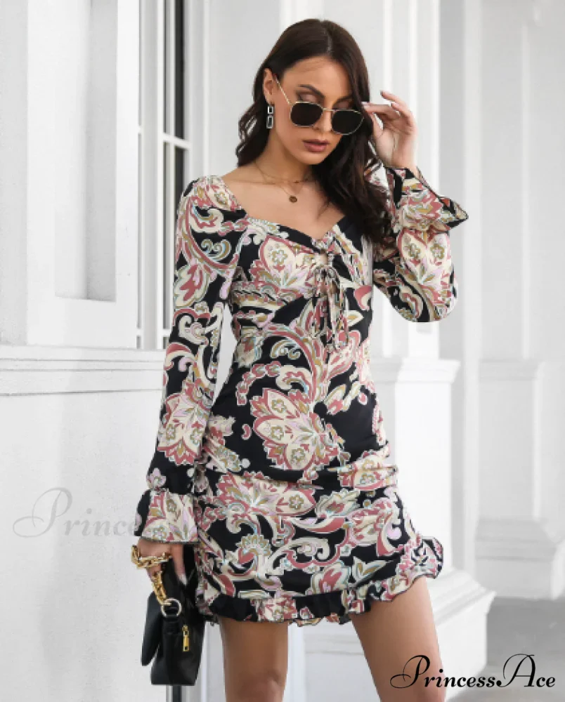 Ruffled Skirt with Printed Word Collar - Image 7