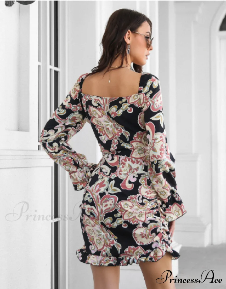 Ruffled Skirt with Printed Word Collar - Image 9