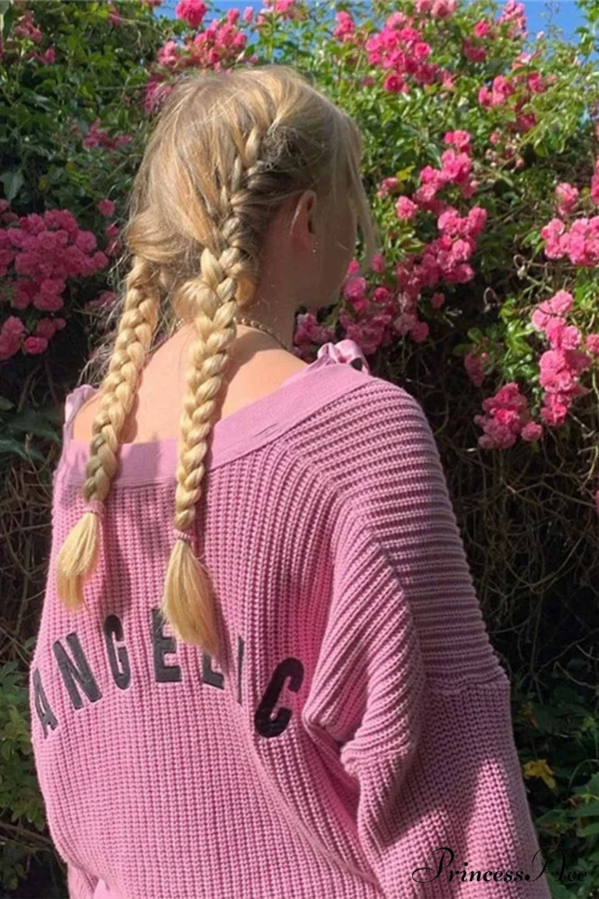 Pink Embroidered Button-Front Cardigan - Image 3
