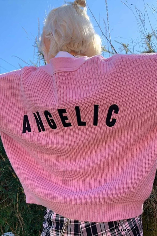 Pink Embroidered Button-Front Cardigan - Image 4
