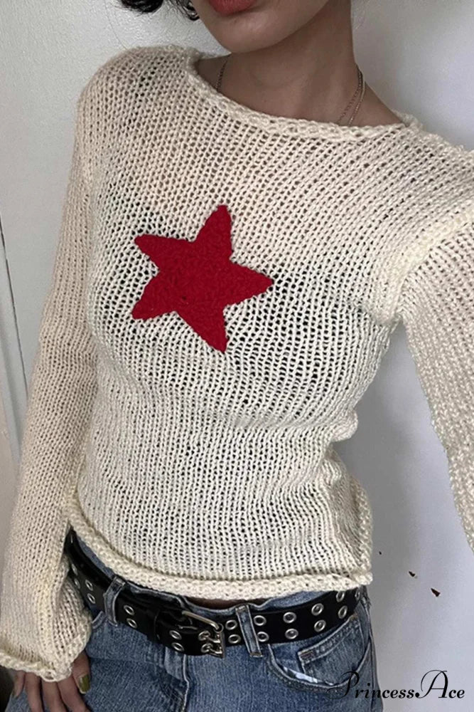 Pentagram Jacquard Crimping Jumper - Image 2