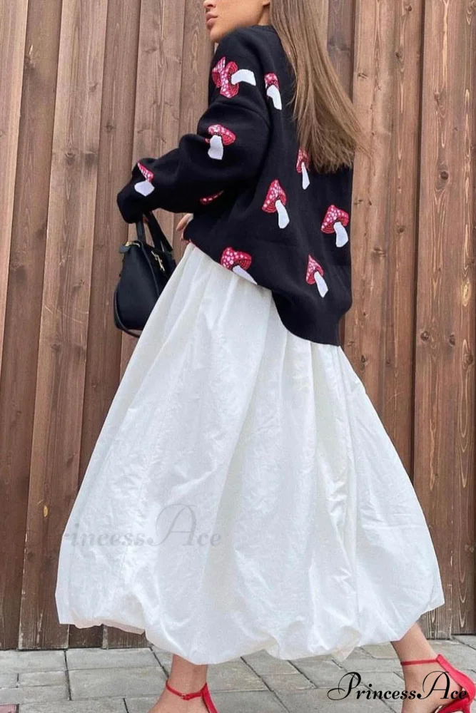 Graphic Mushroom Pullover Sweater - Image 8