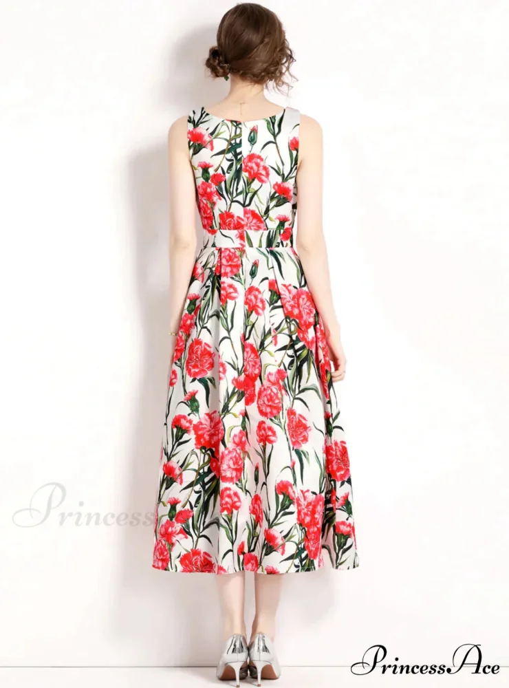 Vintage Printed Bodycon Dress - Image 3