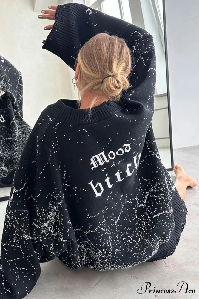 Embroidered Distressed Pullover Sweater - Image 14
