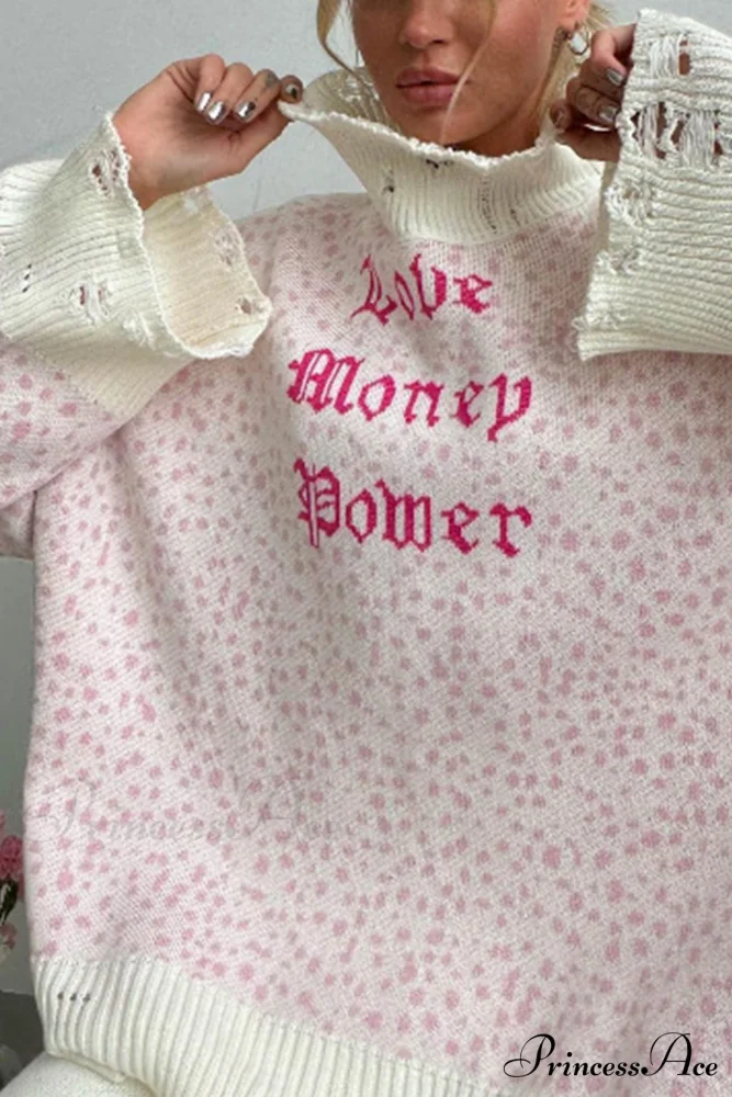 Embroidered Distressed Pullover Sweater - Image 5