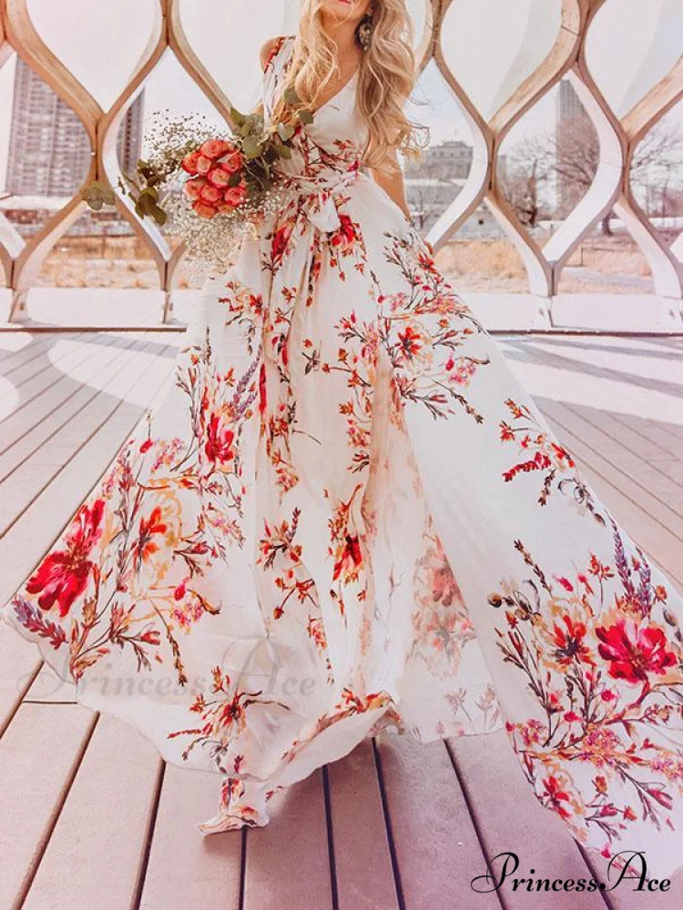 Bohemia Floral V-Neck Maxi Dress - Image 4
