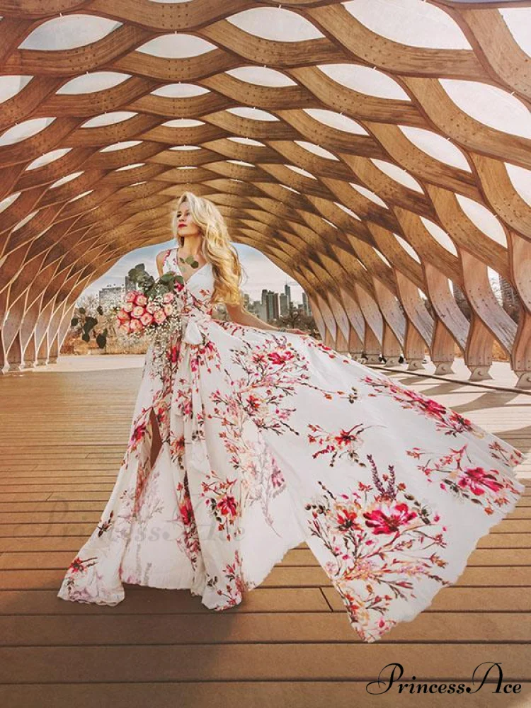 Bohemia Floral V-Neck Maxi Dress - Image 5