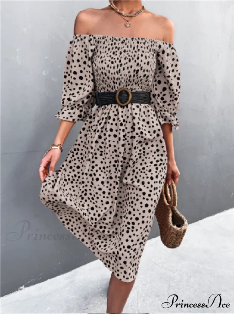 Square Collar Bubble Sleeve Dress - Image 6