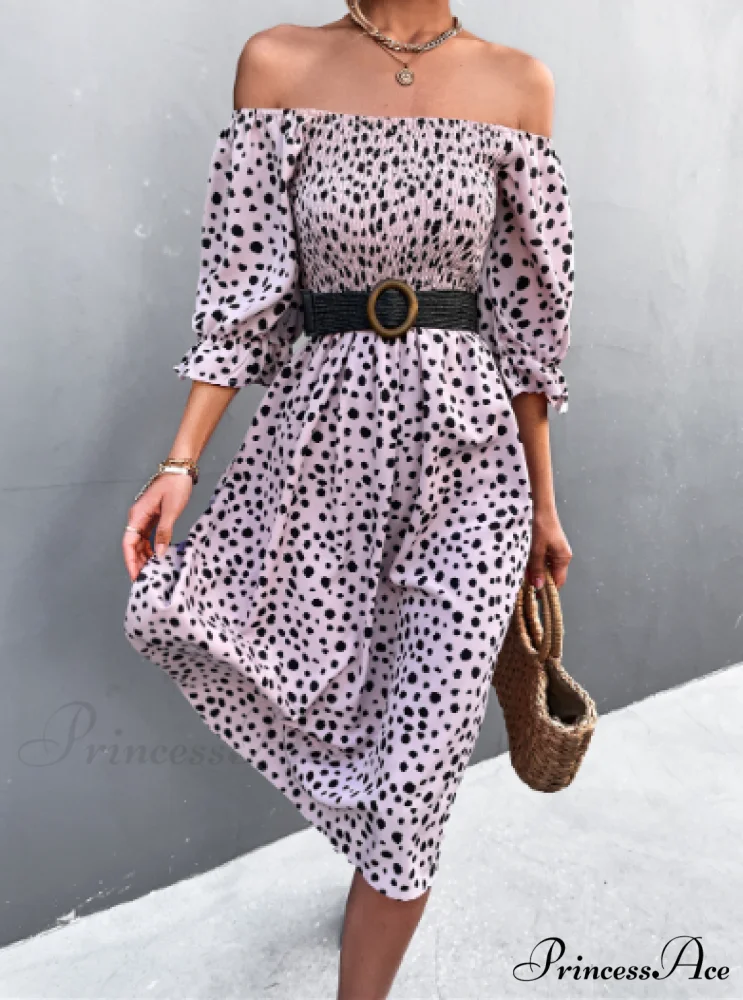 Square Collar Bubble Sleeve Dress - Image 8
