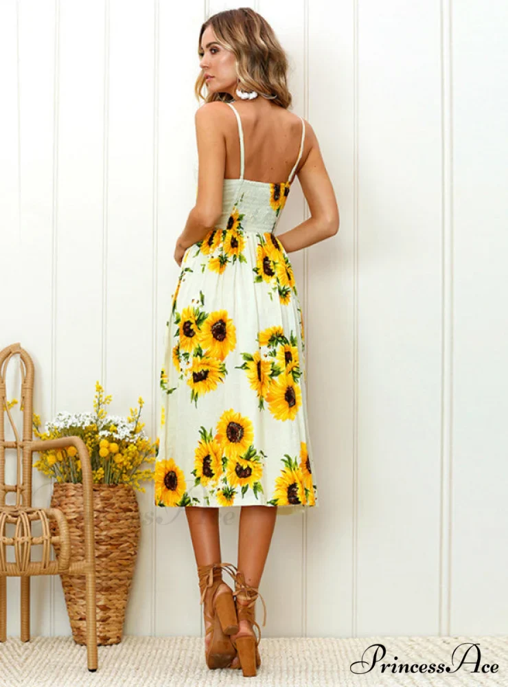 Floral Dot Long Boho Bohemian Women Strap Printed - Image 3