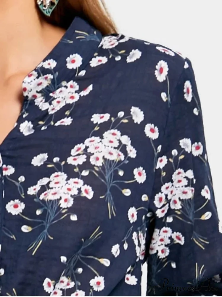 Drawstring Waist Floral Dress - Image 4