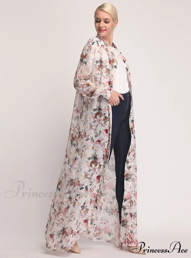 Plunging Neck Floral Print Belted Dress - Image 2