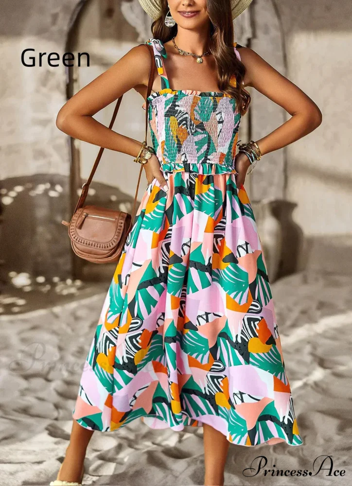 Summer Printed Maxi Sling Dress - Image 8