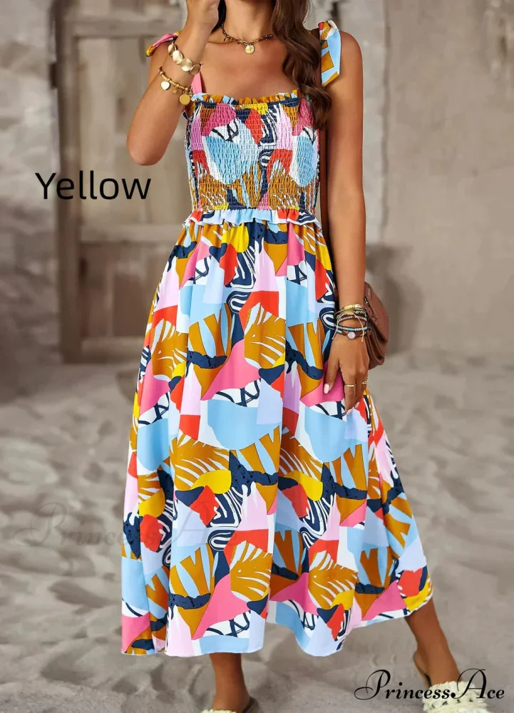 Summer Printed Maxi Sling Dress - Image 9