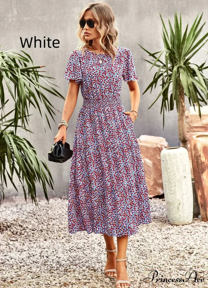 Summer Printed Short-Sleeve Dress - Image 2