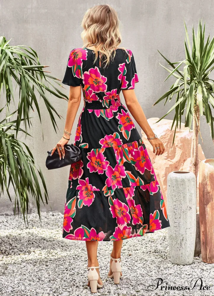 Summer Printed Short-Sleeve Dress - Image 7