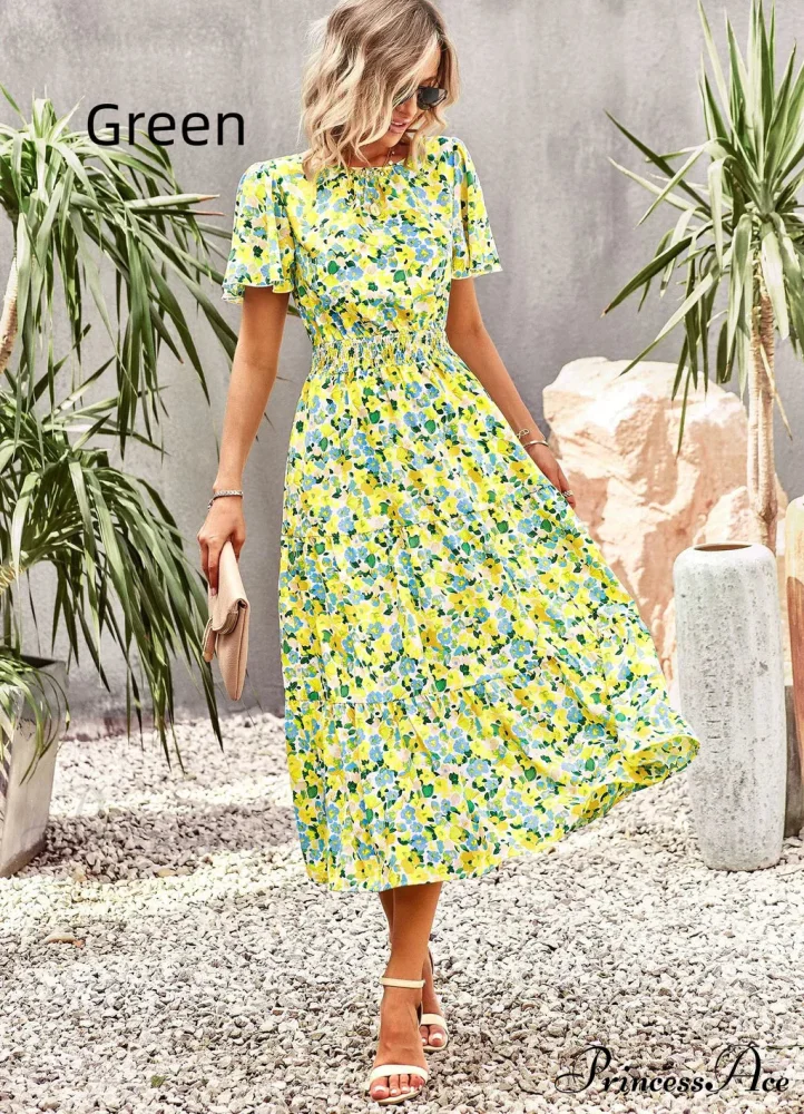 Summer Printed Short-Sleeve Dress - Image 8