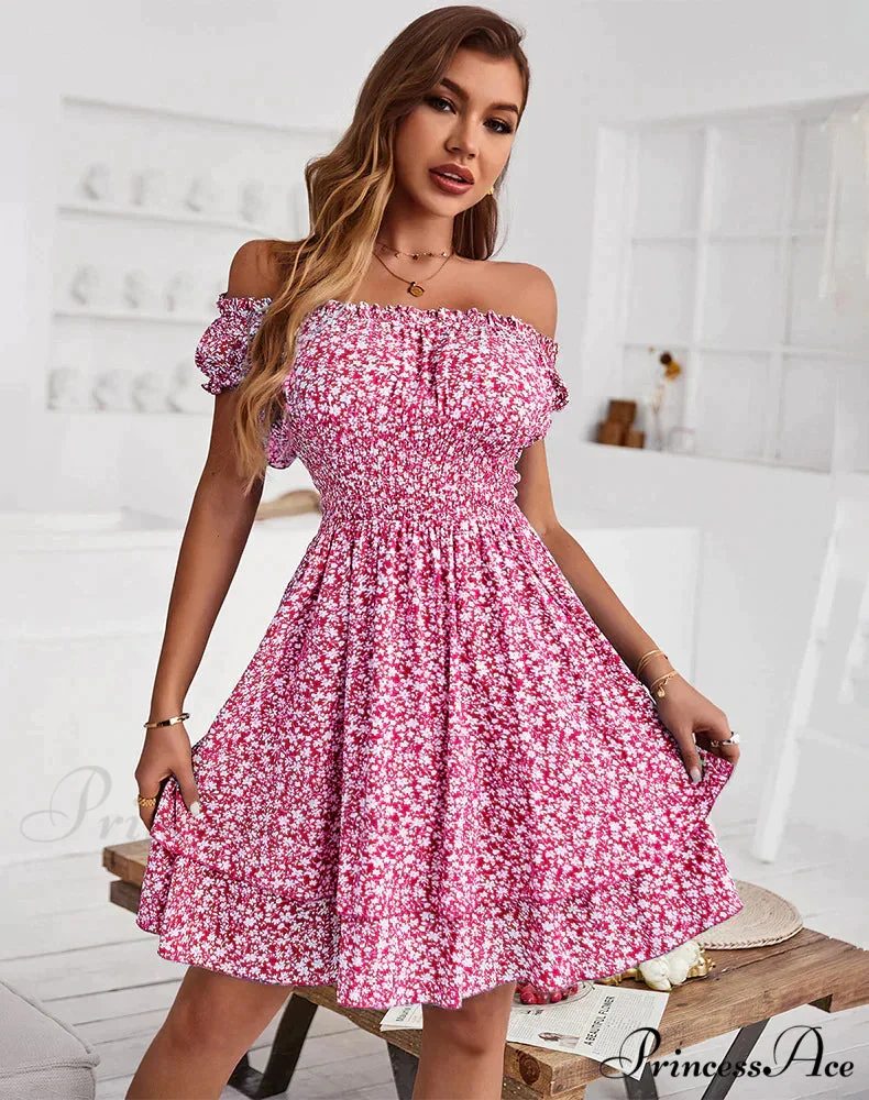 Off The Shoulder Print Dress for Summer - Image 2