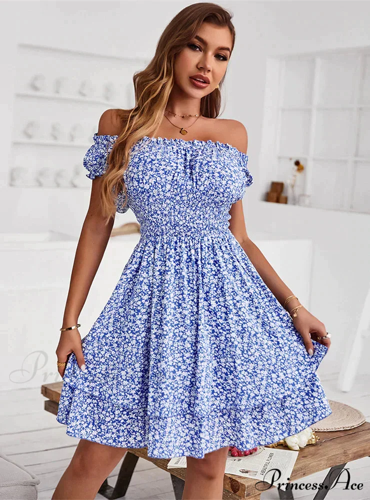 Off The Shoulder Print Dress for Summer - Image 3