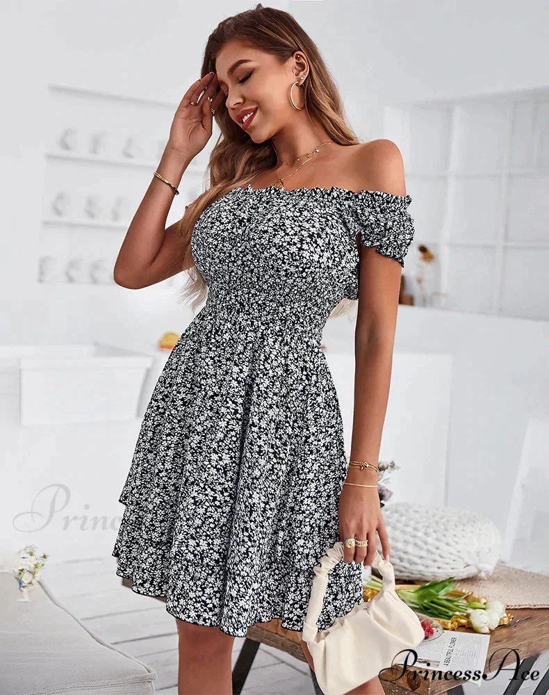 Off The Shoulder Print Dress for Summer - Image 7
