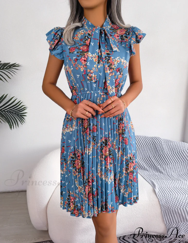 Floral Pleated Dress - Image 3