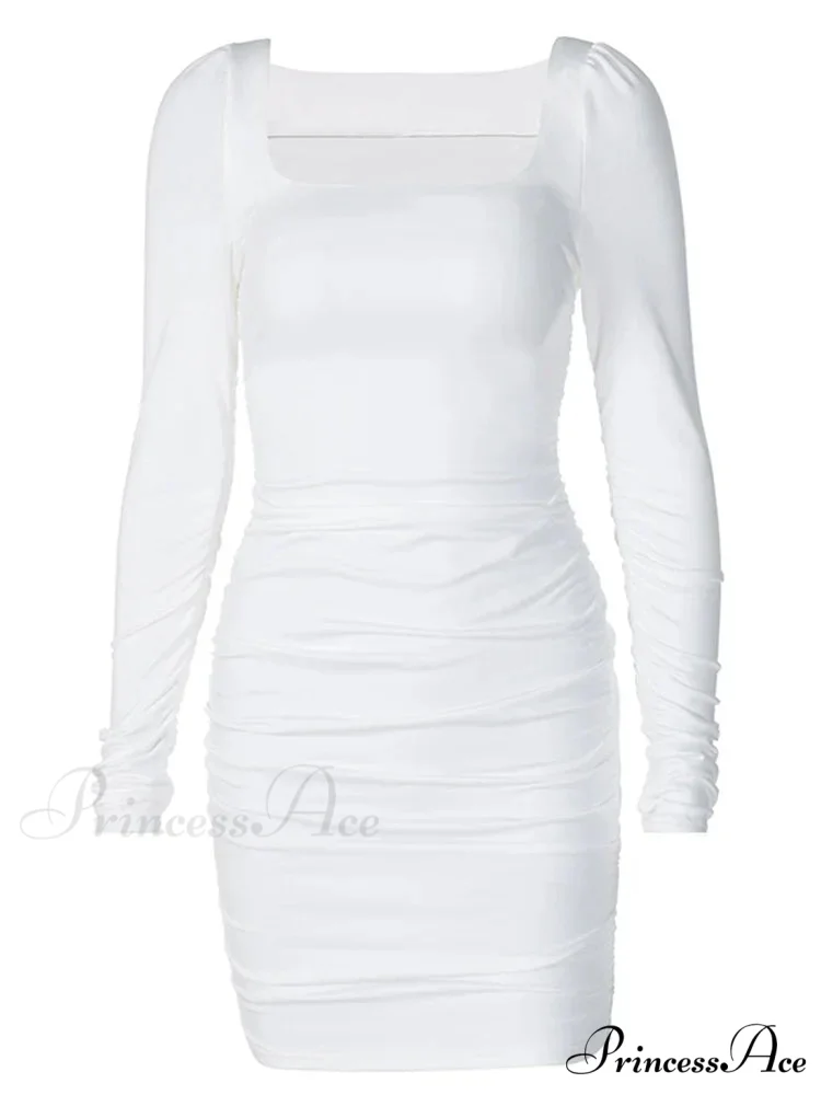 Party Elegant Streetwear Club White Mini Dress - Image 6