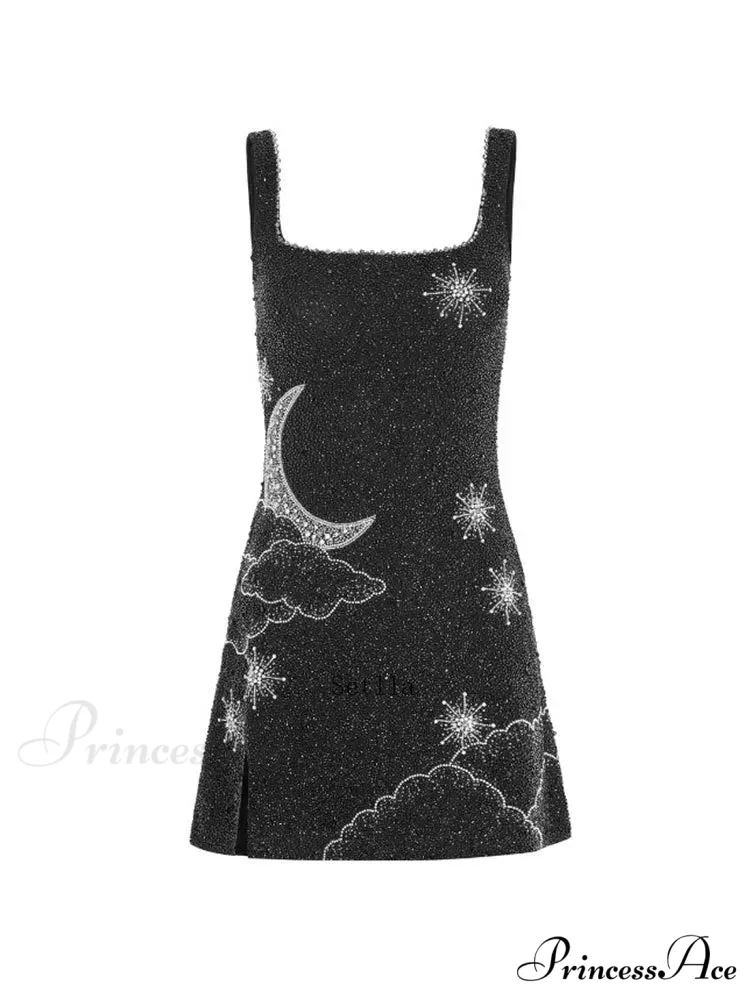 Sequins Sleeveless A-line Vestidos Mini Dress - Image 6