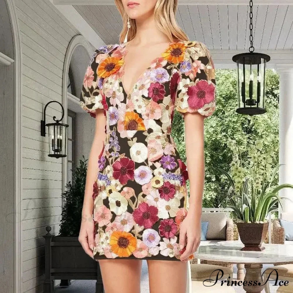 Ruffles Colorful Sling Mini Dress - Image 5