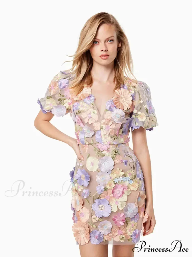 Ruffles Colorful Sling Mini Dress - Image 6