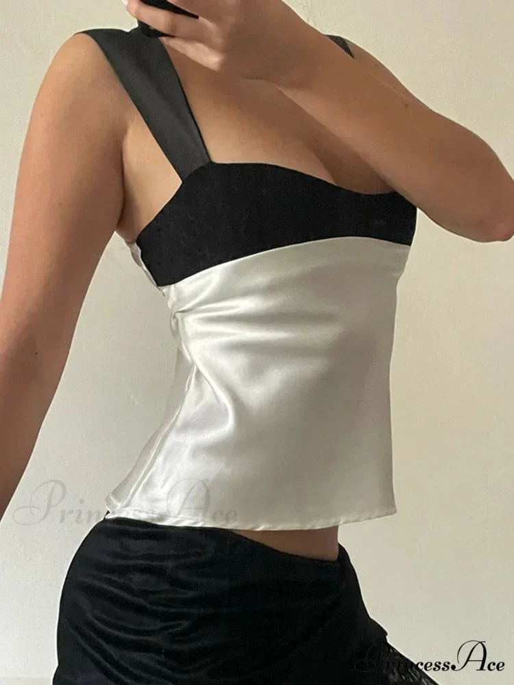 Satin Plunge Crop Top Mini Dress - Image 4