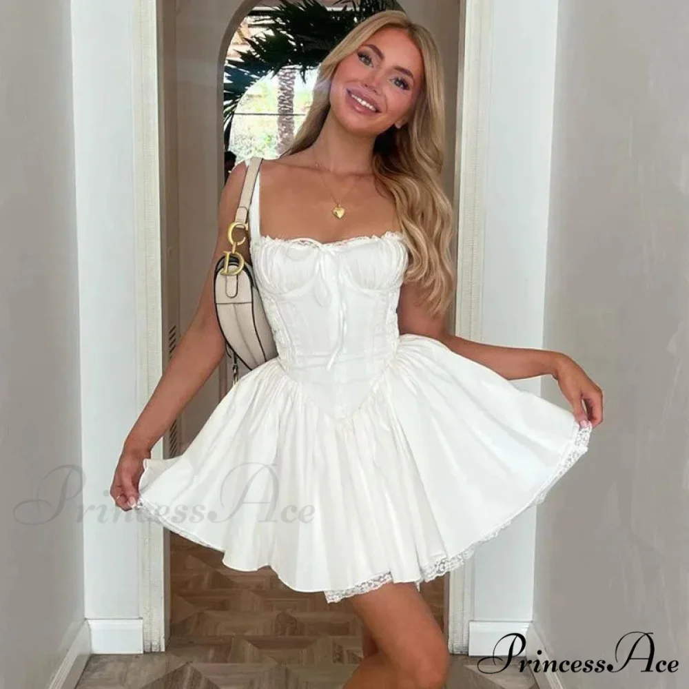 Cottagecore Grunge Lace Corset Mini Dress - Image 6