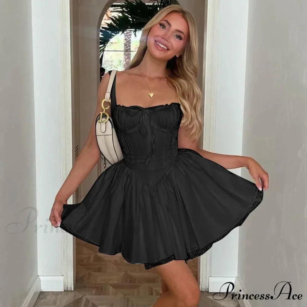 Cottagecore Grunge Lace Corset Mini Dress - Image 7