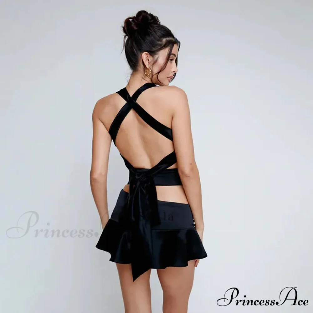 Bandage Skirts Two Piece Sets Mini Dress - Image 4