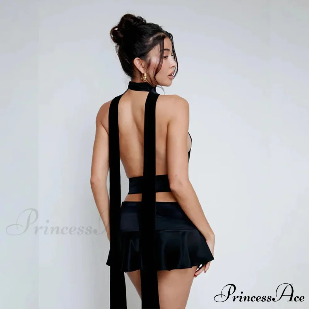 Bandage Skirts Two Piece Sets Mini Dress - Image 5