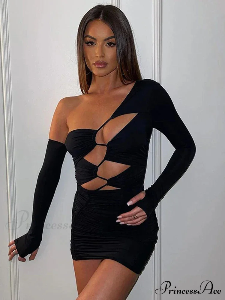 Fashion Cut Out Bandage Club Bodycon Mini Dress - Image 3