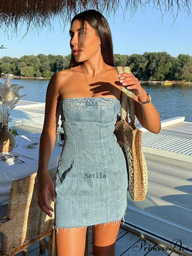Backless Strapless Sleeveless Sexy Bodycon Mini Dress - Image 5
