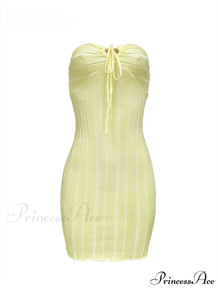Backless Neck Sleeveless Knitted Mini Dress - Image 6